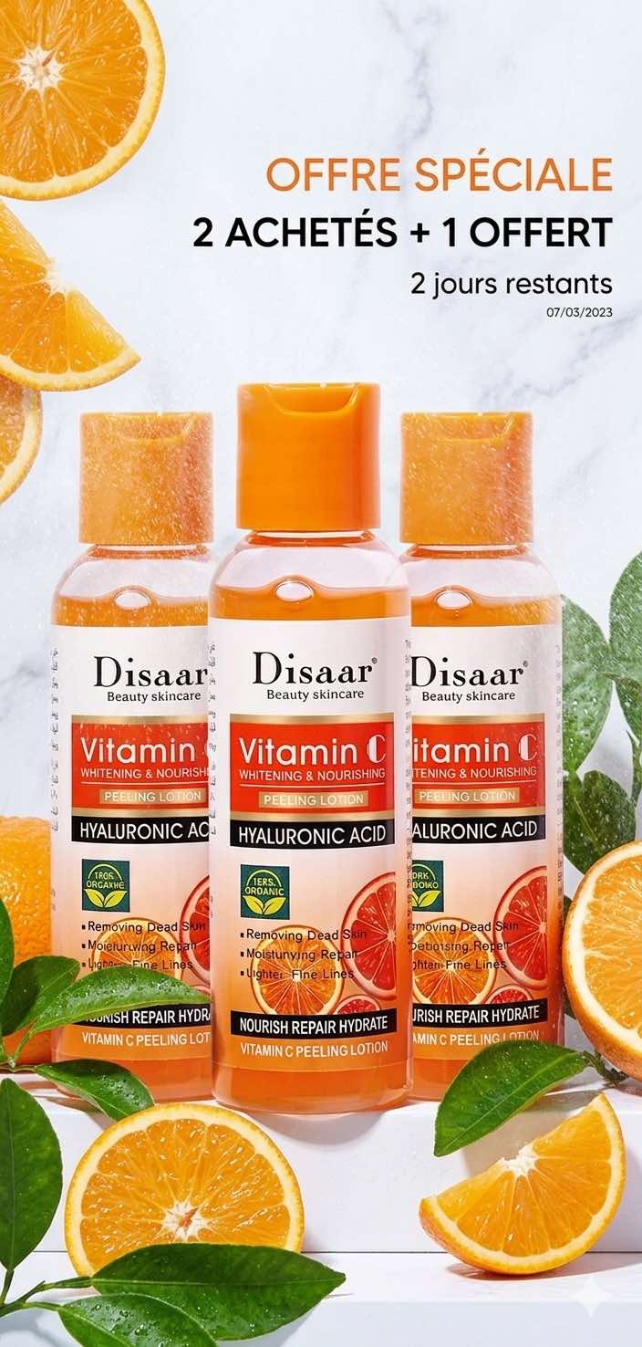 Peeling Disaar Éclatant à la Vitamine C – Peau Lumineuse & Hydratée