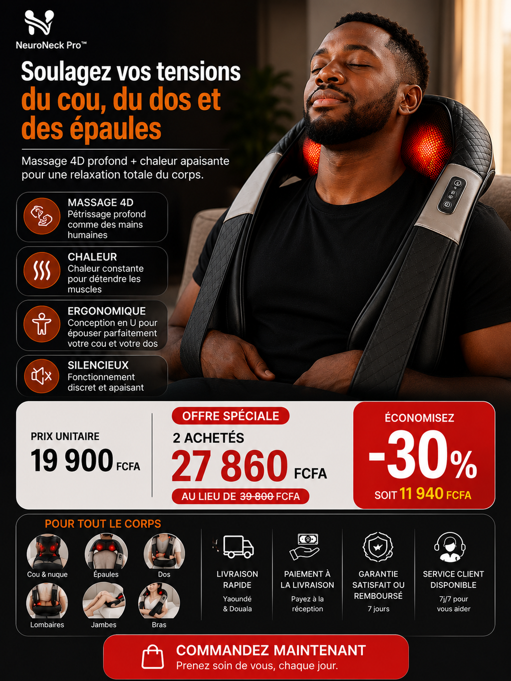 Soulagez vos tensions du cou, du dos et des épaules en quelques minutes.